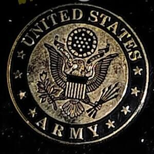 United States Army Badge Pin (Hat or Lapel), 1-1/2"D, By Mitchell Proffitt Comp.